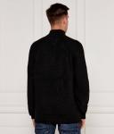 Свитер мужской Tommy Jeans с воротником на молнии и логотипом бренда, черный - фото 3