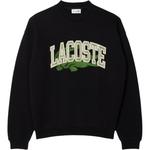 Свитшот с принтом логотипа LACOSTE, черный - фото