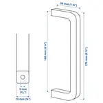 Ручка, черная, 170 мм, 2 шт. BORGHAMN IKEA - фото 3