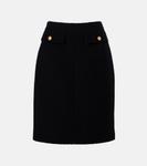 Юбка миди из букле с добавлением шерсти Chloé, черный - фото