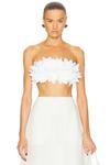Abril Floral Bustier Топ Simkhai, White - фото