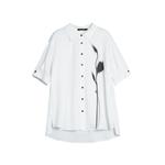 ELLE Рубашка Women's White Lapel Moderate - фото