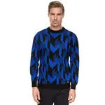 Двухцветный вязаный свитер Rusty Neal, синий - фото