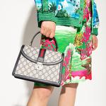 GUCCI Сумка через плечо Ophidia из холста и кожи - фото 6