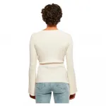 Кардиган Urban Classics Rib Knit Wrapped, бежевый - фото 2