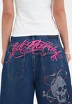 Джинсовые шорты LOVE WRAPPED DIAMANTE Ed Hardy, синий деним - фото 6