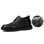 Мужские классические туфли SULEGAO черные на утеплённой подкладке (увеличение роста на 6 см) - фото 5