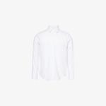 Рубашка Che из льна с закругленным подолом, белый - фото