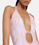 Мини-платье с вырезом и принтом Reina Olga, Marble Sparkle - фото 4