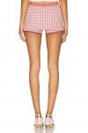 Трикотажная юбка-шорты в клетку For Love & Lemons, mauve - фото 4