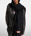 Шерстяной шарф с бахромой Acne Studios, Black Melange - фото 3