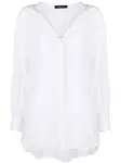 Рубашка с V-образным вырезом и капюшоном Fabiana Filippi, белый - фото
