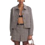 Self-portrait Пиджак в клетку, Khaki - фото 3