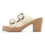 Слипоны на платформе 8 см женские HARSON, экрю - фото