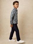 Детская рубашка Bailes в клетку Reiss, Navy Blue - фото