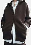 Толстовка Mango Zip-up sweatshirt, Brown - фото