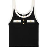 CELINE Женский топ черно-белый - фото 3