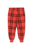 Спортивные брюки в клетку Mini Rodini, красный - фото 2