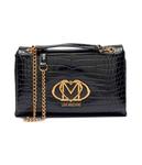 Сумка женская Love Moschino через плечо на цепочке и с тиснением, черный - фото