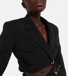 Укороченный блейзер Interlock с поясом DION LEE, черный - фото 4