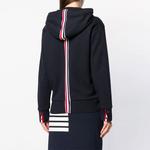 Классический худи с молнией спереди THOM BROWNE, темно-синий - фото 8