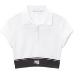 Кроп-поло Cheerleader Alexander Wang, белый - фото