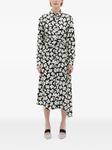 Платье миди с цветочным принтом MSGM, черный - фото 3