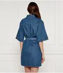 Джинсовое платье с поясом Calvin Klein Jeans, синий - фото 3