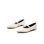 Туфли Мэри Джейн женские бежевый Eblan - фото 3