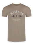 Футболка Mustang Basic Print Tee, коричневый - фото
