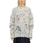 Потертый мраморный джемпер MSGM, белый - фото 4