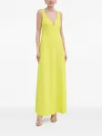Длинное платье с V-образным вырезом Luisa Spagnoli, желтый - фото 3