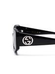 Gucci Eyewear солнцезащитные очки в оправе 'кошачий глаз', черный - фото 3
