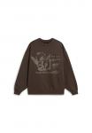 Толстовка Vans CREW NECK, Dark Brown/Brown - фото