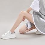 Женские скейтерские кеды Low Top PT'SON, цвет экрю/серебро - фото 9