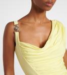 Платье макси из креп-джерси с драпировкой Medusa '95 Versace, Pale Yellow - фото 4