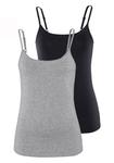 Топ Vivance Spaghetti, пестрый серый, черный - фото