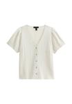 Блуза New Look TEXTURED BUTTON FRONT SHORT SLEEVE, Stone - фото 5