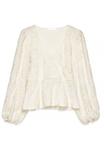 Блуза NA-KD Blouse, Offwhite/White - фото 5