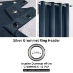 Бархатные шторы Grommet Signature, полностью блокирующие свет Half Price Drapes, Midnight blue - фото 3