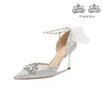 Ainer-cat Ainer cat Slim Heel High Heels 8cm Women's Silver - фото 4