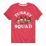 Футболка с рисунком Peanuts Turkey Squad для мальчиков 8–20 лет Licensed Character, красный - фото
