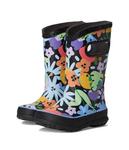 Ботинки Bogs Kids Rainboot Overlap Flowers, черный мульти - фото