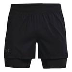 Шорты rush 2-in-1 running shorts 'black' Under Armour, черный - фото