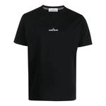 Футболка embroidered t-shirt 'black' Stone Island, черный - фото