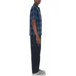 Хлопковая поло в клетку Burberry, синий - фото 4