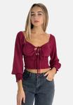 Блуза Elara, бордовый - фото