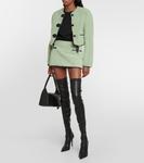 Дубленка с кожаной отделкой Blancha, зеленый - фото 2