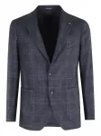 Пиджак в клетку Tagliatore, синий - фото