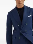 Двубортный пиджак Brunello Cucinelli, синий - фото 3
